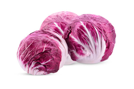 radicchio isolated on white backgroundの写真素材