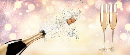 Christmas and New Year holidays backgroundの写真素材