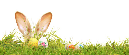 Easter composition with eggs. Festive decoration. Happy Easter!
