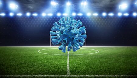Soccer events through the corona virus timeの写真素材
