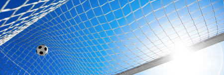 Traditional soccer game with a leather ballの写真素材