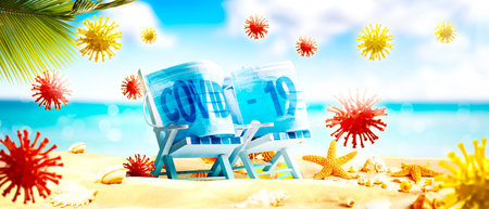 Corona virus outbreak. Travel at pandemic time concept