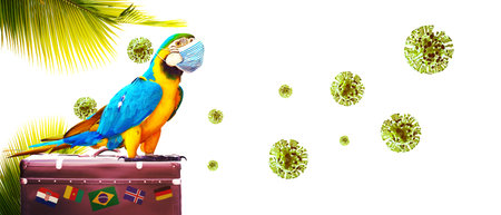 Corona virus outbreak. Travel at pandemic time concept