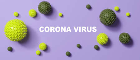 Stop coronavirus and quarantine concept. 3D medical illustrationの写真素材