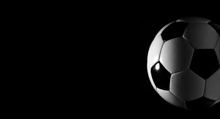 Traditional soccer game with a leather ballの写真素材