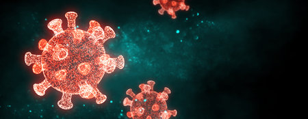 Stop coronavirus and quarantine concept. 3D medical illustration