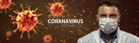 Corona virus outbreaking. Epidemic virus respiratory syndrome.の写真素材
