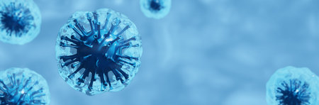 Stop coronavirus and quarantine concept. 3D medical illustration