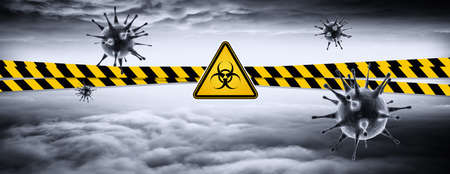 Stop coronavirus and quarantine concept. 3D medical illustrationの写真素材