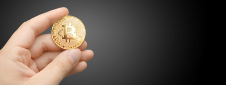 Cryptocurrency concept. Trends in bitcoin exchange rates. Rise and fall of bitcoin.