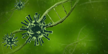 Stop coronavirus and quarantine concept. 3D medical illustrationの写真素材