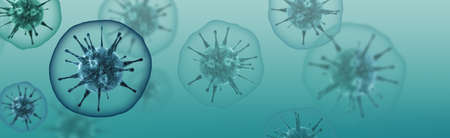 Stop coronavirus and quarantine concept. 3D medical illustrationの写真素材