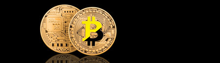 Cryptocurrency concept. Trends in bitcoin exchange rates. Rise and fall of bitcoin.