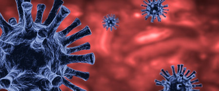 Stop coronavirus and quarantine concept. 3D medical illustration