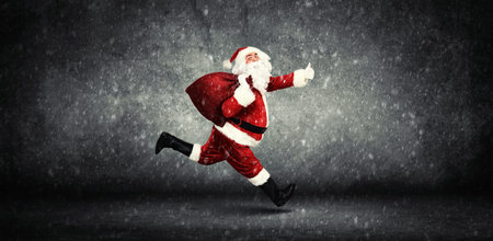 Merry christmas greeting card, Santa Claus design concept.の写真素材