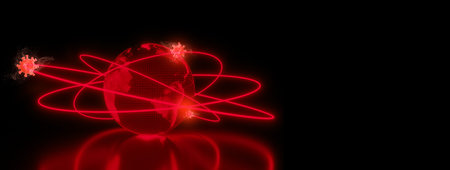 Stop coronavirus and quarantine concept. 3D medical illustrationの写真素材