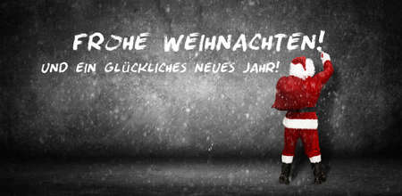 Merry christmas greeting card, Santa Claus design concept.の写真素材