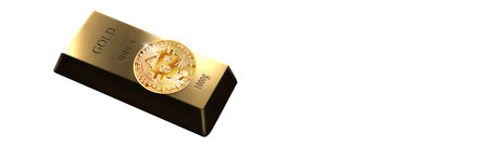 Cryptocurrency concept. Trends in bitcoin exchange rates. Rise and fall of bitcoin.