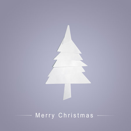 Merry christmas greeting card, christmas tree design concept.の写真素材
