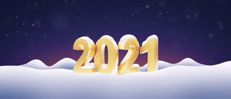 Creative design concept for the new year festival. 3D illustrationの写真素材