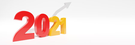 Creative design concept for the new year festival. 3D illustrationの写真素材