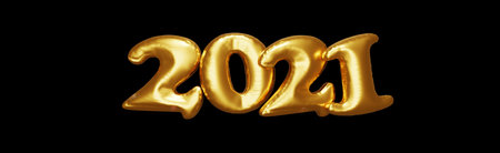 Creative design concept for the new year festival. 3D illustrationの写真素材