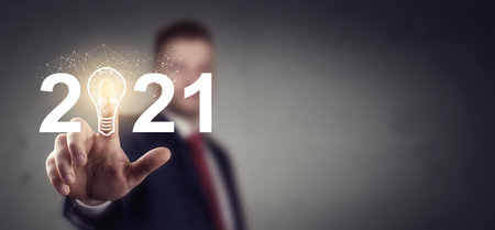 Creative design concept for the new year festival. 3D illustrationの写真素材