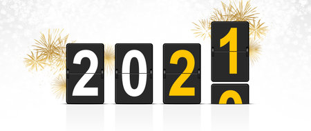 Creative design concept for the new year festival. 3D illustration
