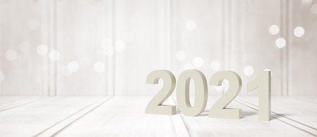 Creative design concept for the new year festival. 3D illustrationの写真素材
