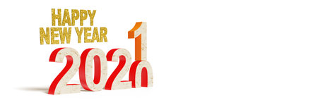 Creative design concept for the new year festival. 3D illustrationの写真素材