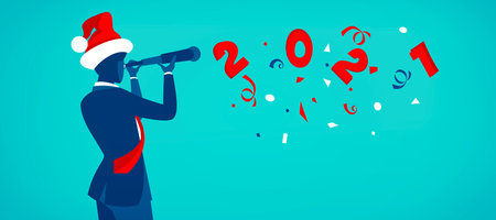 Creative design concept for the year 2021. 3D illustration