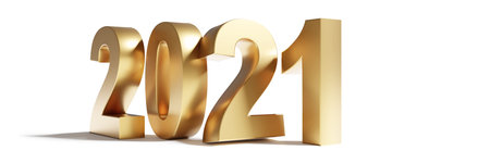Creative design concept for the new year festival. 3D illustration