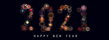 Creative design concept for the new year festival. 3D illustration