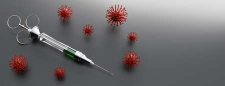 virus outbreak. Epidemic virus protection concept. 3D renderingの写真素材