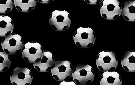 Traditional soccer game with a leather ballの写真素材