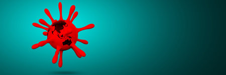 World economy and corona virus concept. The impact of coronavirus on the world. 3d illustration