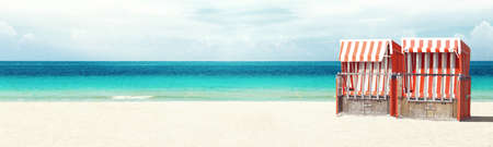 Baltic sea beach with dunes and ocean view. Holiday background.の写真素材