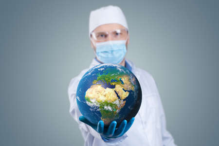 Corona virus outbreak. Epidemic virus protection concept. 3D rendering.の写真素材