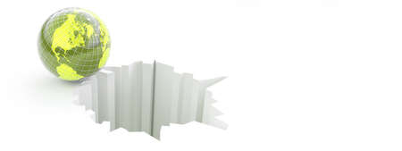 Graphs representing the stock market crash. 3d illustrationの写真素材