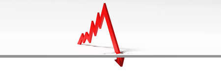 Graphs representing the stock market crash. 3d illustrationの写真素材