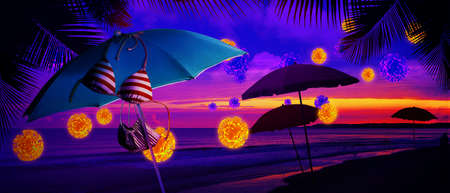 Corona virus outbreak. Travel at pandemic time conceptの写真素材