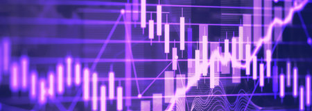 Graphs representing the stock market crash. 3d illustration
