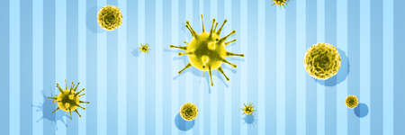 Dangerous virus, SARS pandemic risk concept. 3D illustrationの写真素材