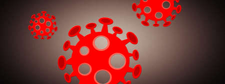 Dangerous virus, SARS pandemic risk concept. 3D illustrationの写真素材