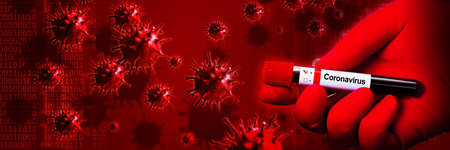 Corona virus outbreak. Epidemic virus protection concept. 3d illustrationの写真素材