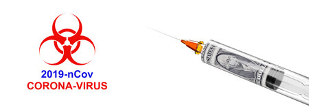 Supply and sale of vaccine against virus. 3D rendering