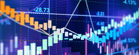 Graphs representing world economic crisis. 3d illustration