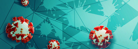 Dangerous corona virus, SARS pandemic risk concept. 3D illustration