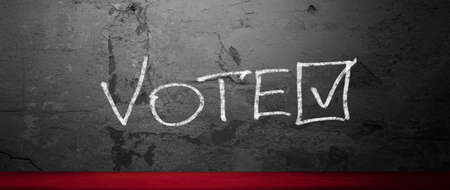 Vote on democratic elections, referendum. Make right choice.の写真素材