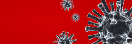 Dangerous corona virus, SARS pandemic risk concept. 3D illustration